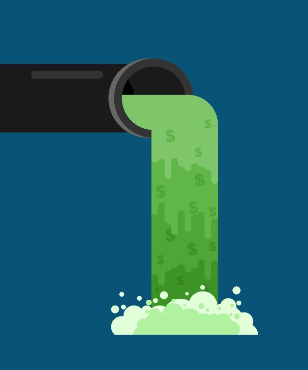 Animation of pipe with water coming out