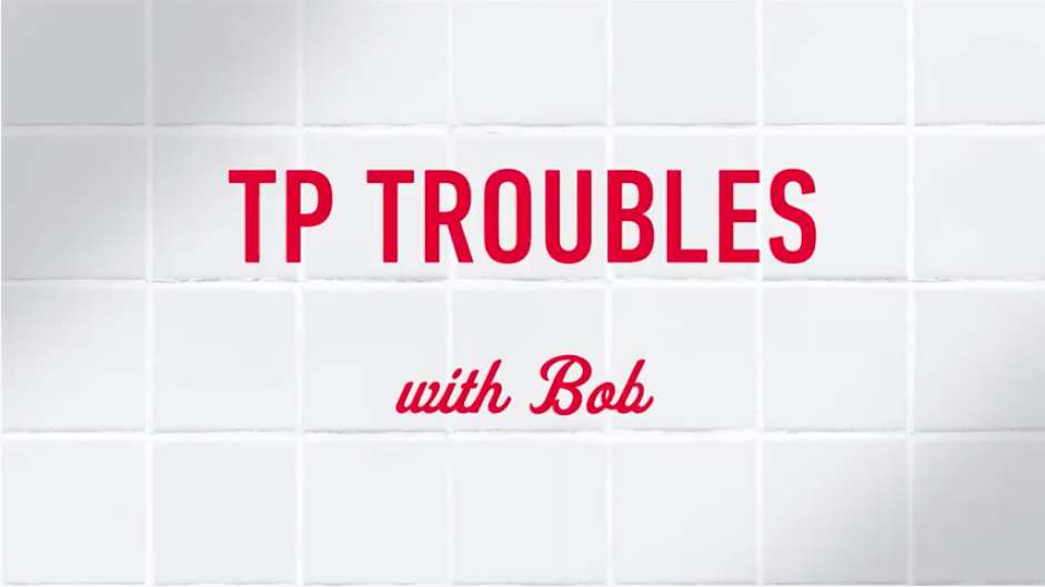 Tile background with "TP Troubles" written across tiles