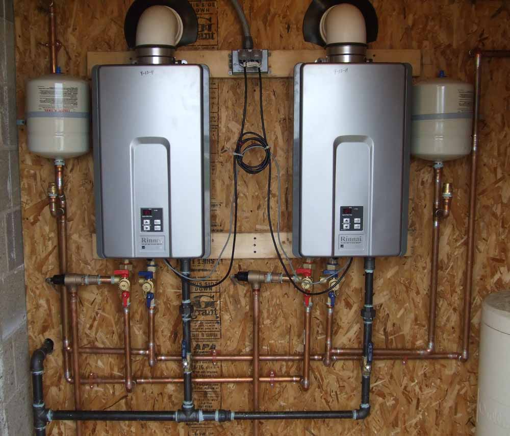 New water heater installed with all new pipes connected