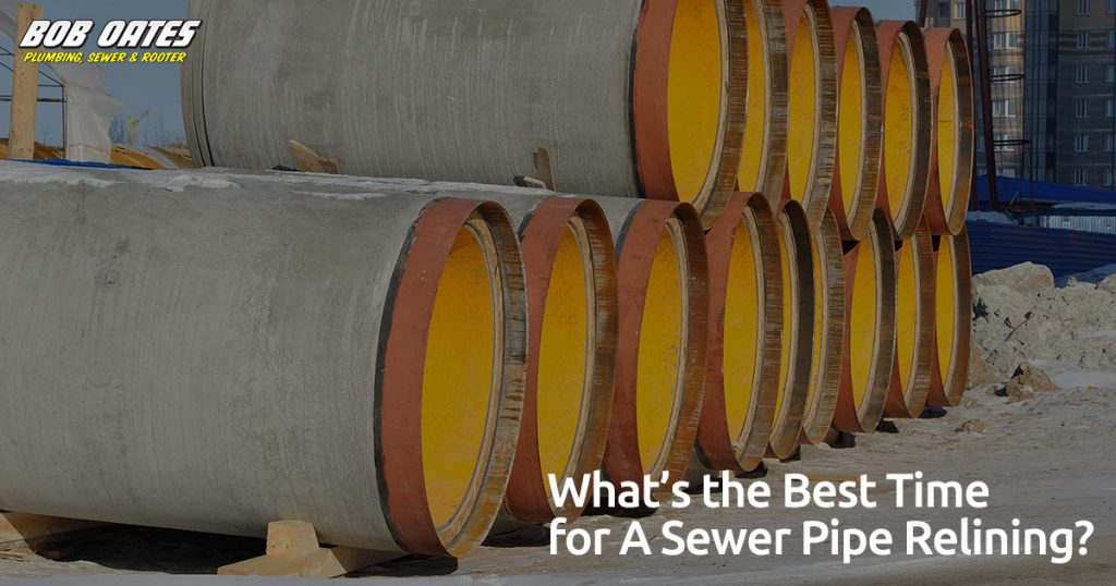 Large, stacked sewer pipes