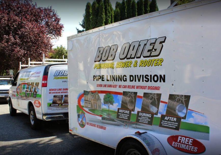 Bob Oates Sewer and Rooter work trucks